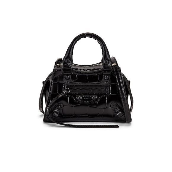 Balenciaga 'Nano' Black Leather Neo Classic Bag - Picture 1 of 5
